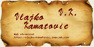 Vlajko Kamatović vizit kartica